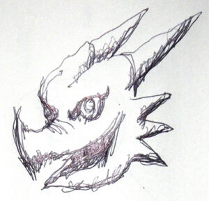 ボールペン０．７ｍｍによるドラゴンのイラスト